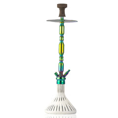 COCOYAYA King Series Hookah - Rainbow Stem (White Base)