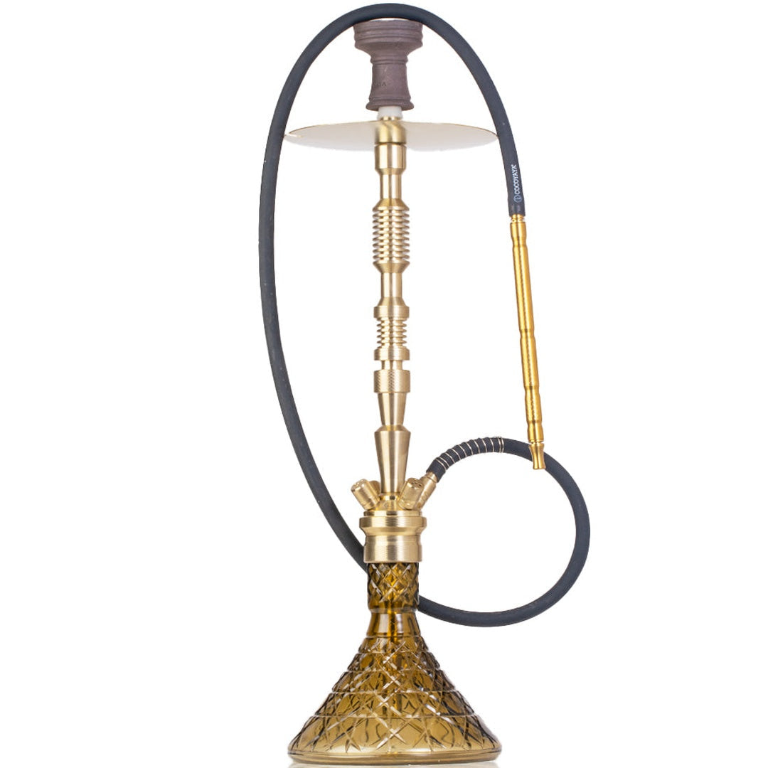 COCOYAYA King Series Hookah - Gold Stem & Grey Base
