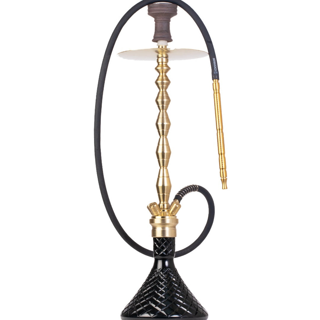 COCOYAYA King Series Fabio Hookah - Gold Stem & Black Base
