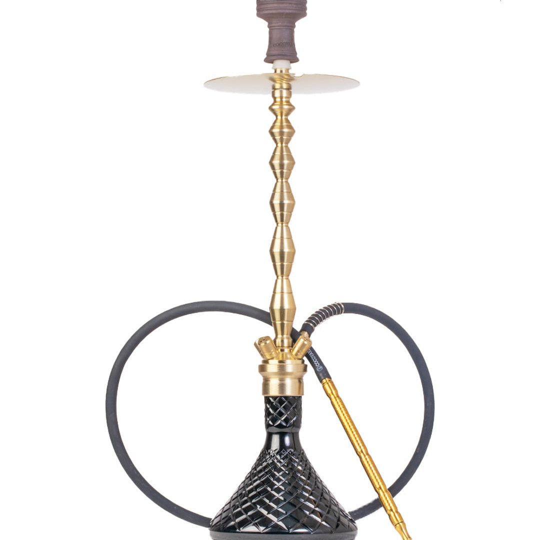COCOYAYA King Series Fabio Hookah - Gold Stem & Black Base