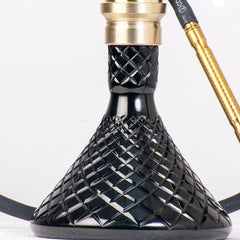 COCOYAYA King Series Fabio Hookah - Gold Stem & Black Base