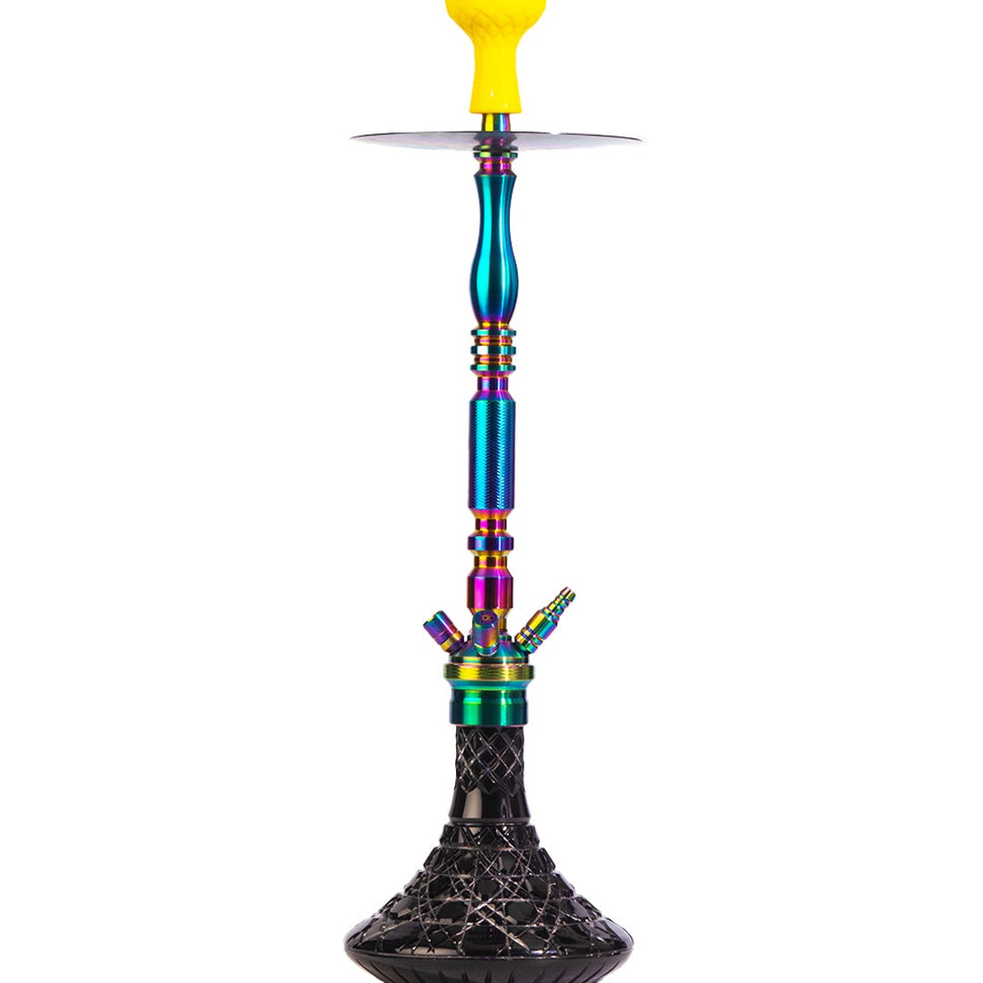COCOYAYA King Carlos Hookah - Rainbow (Black Base)