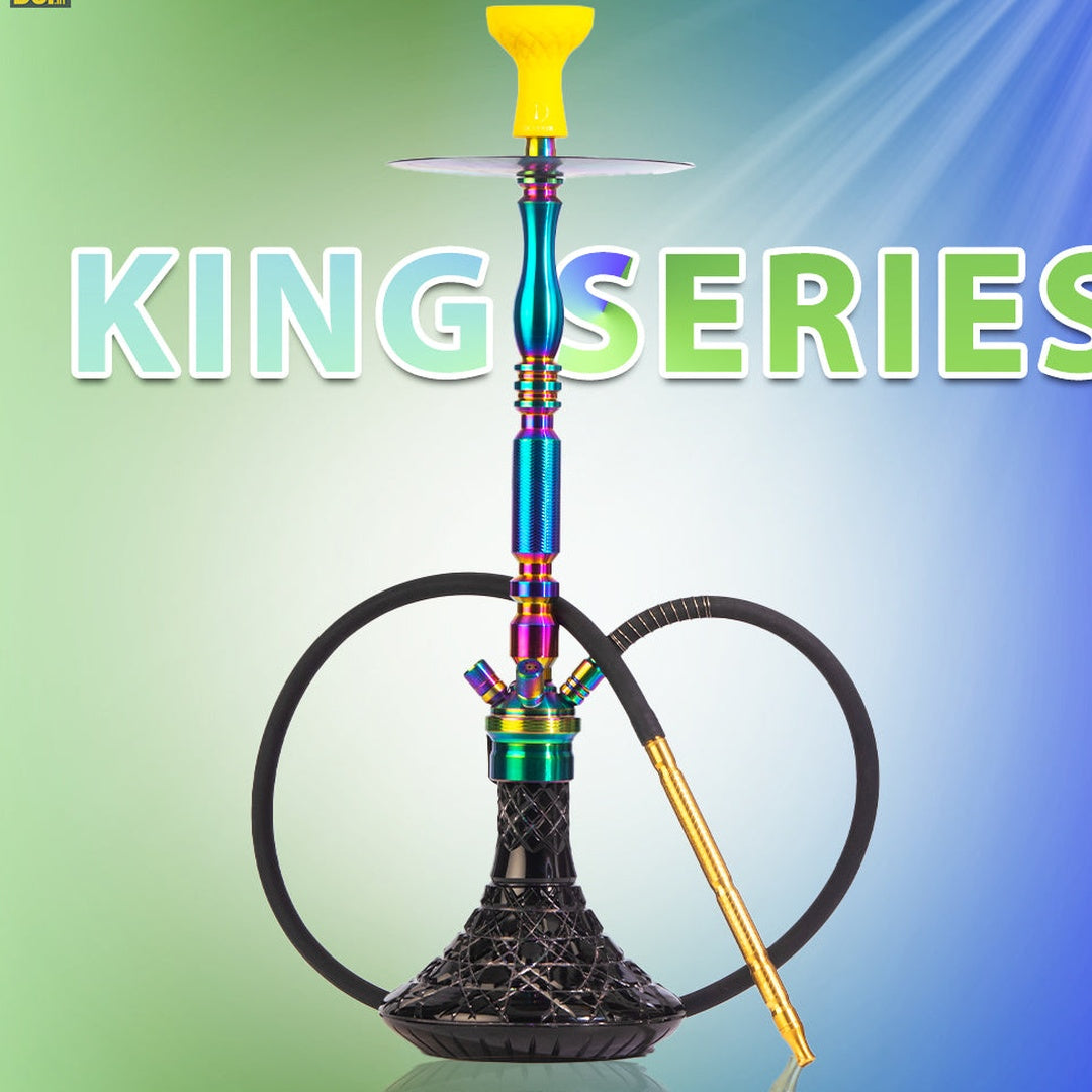 COCOYAYA King Carlos Hookah - Rainbow (Black Base)