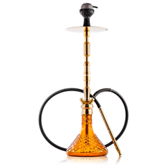 COCOYAYA King Series Dario Hookah - Gold Stem & Amber Base