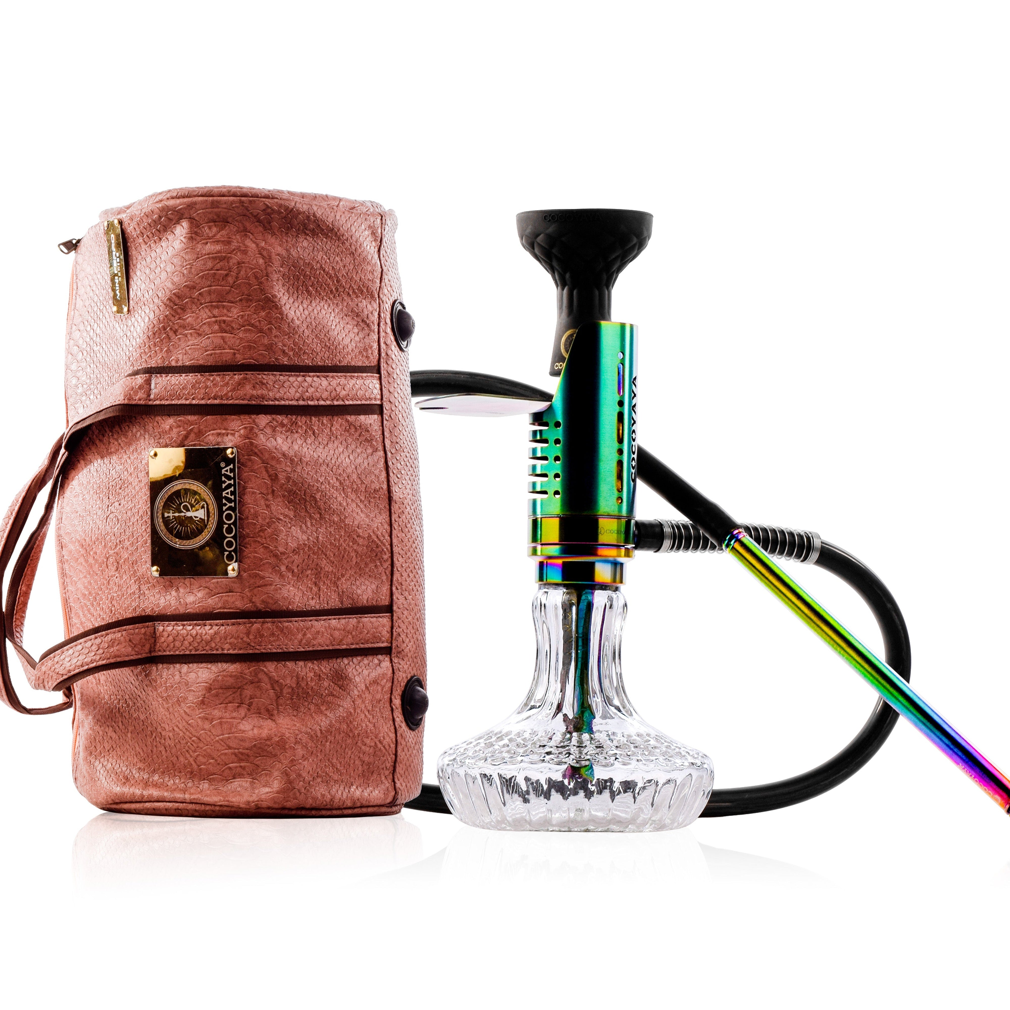 COCOYAYA Mini Ferro Hookah - Rainbow Stem & Ice Phantom Base