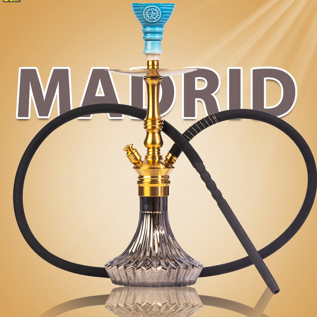 COCOYAYA Madrid Hookah - Golden (Black Base)