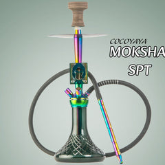 COCOYAYA Moksha SPT Hookah - Rainbow Stem & Green Base