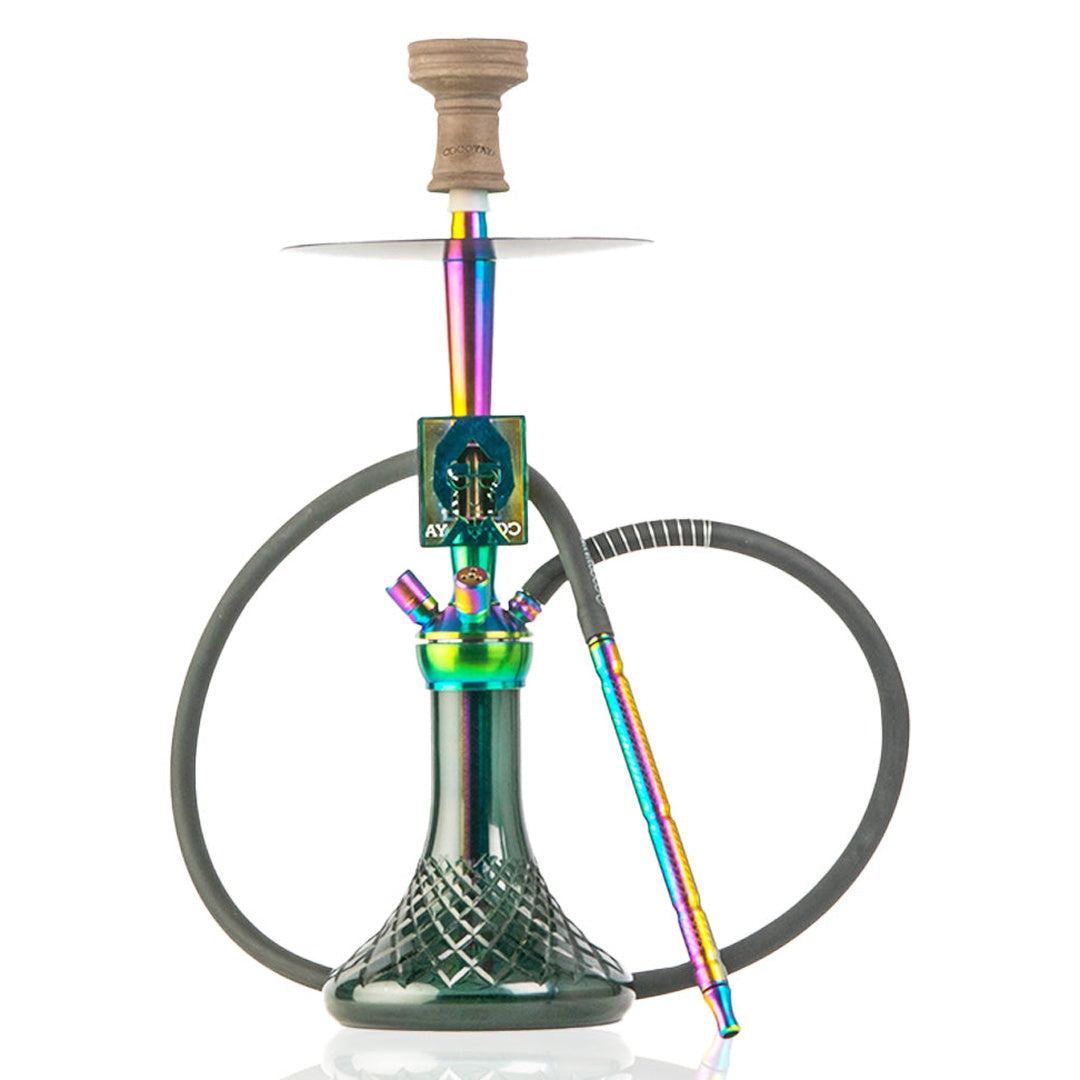 COCOYAYA Moksha SPT Hookah - Rainbow Stem & Green Base
