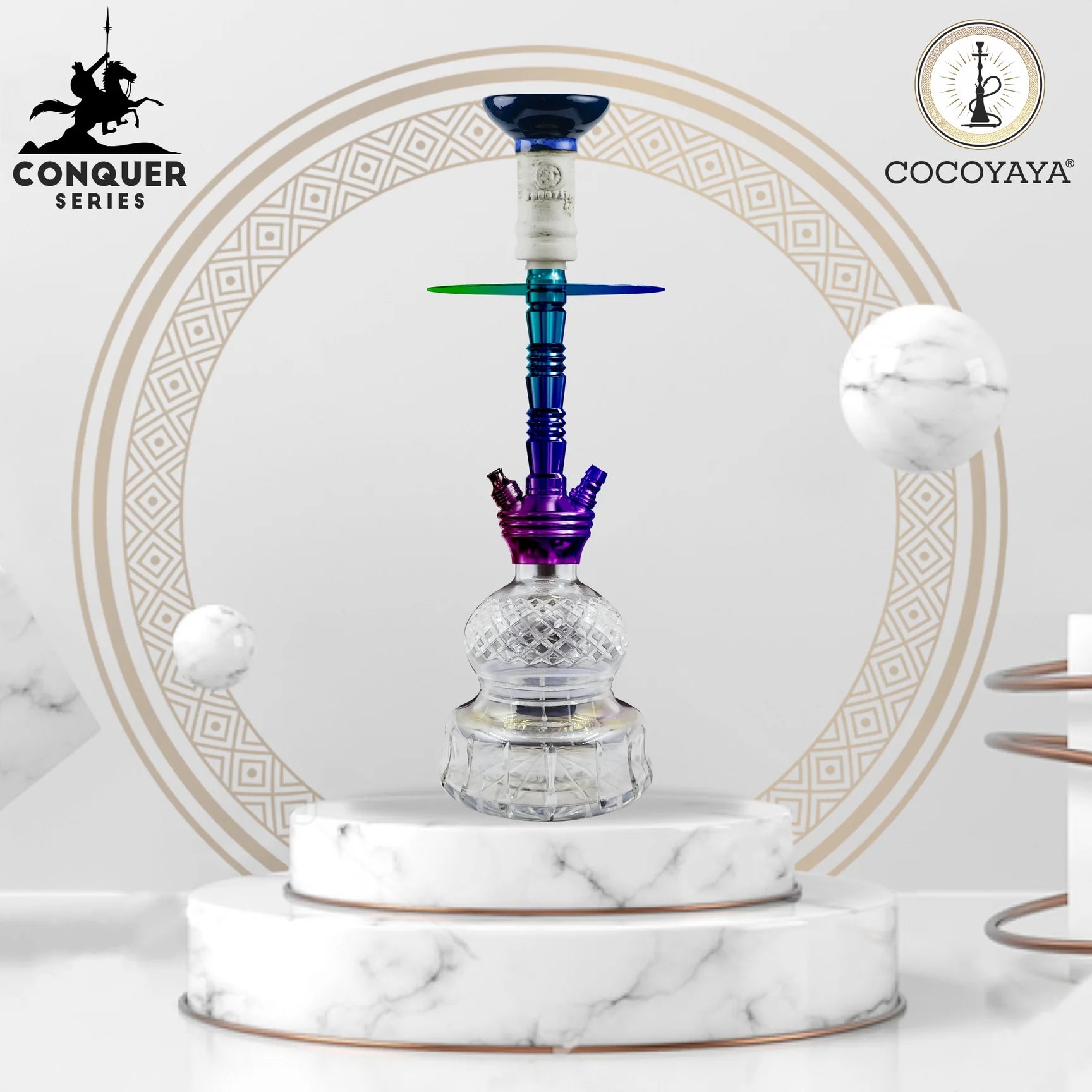 COCOYAYA Niko Hookah (Conquer Series) - Rainbow