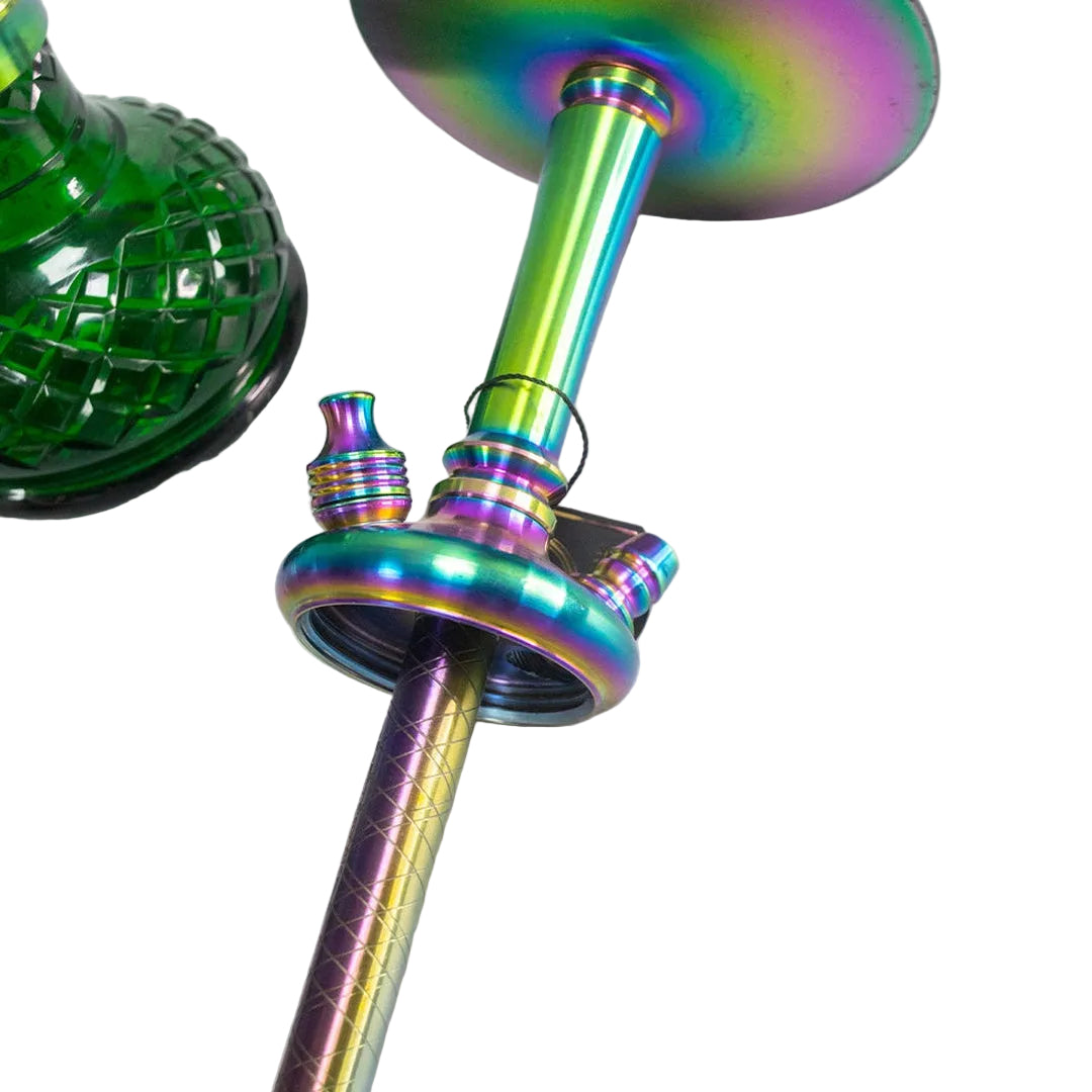 COCOYAYA Poco Hookah (Conquer Series) - Rainbow Stem & Green Base