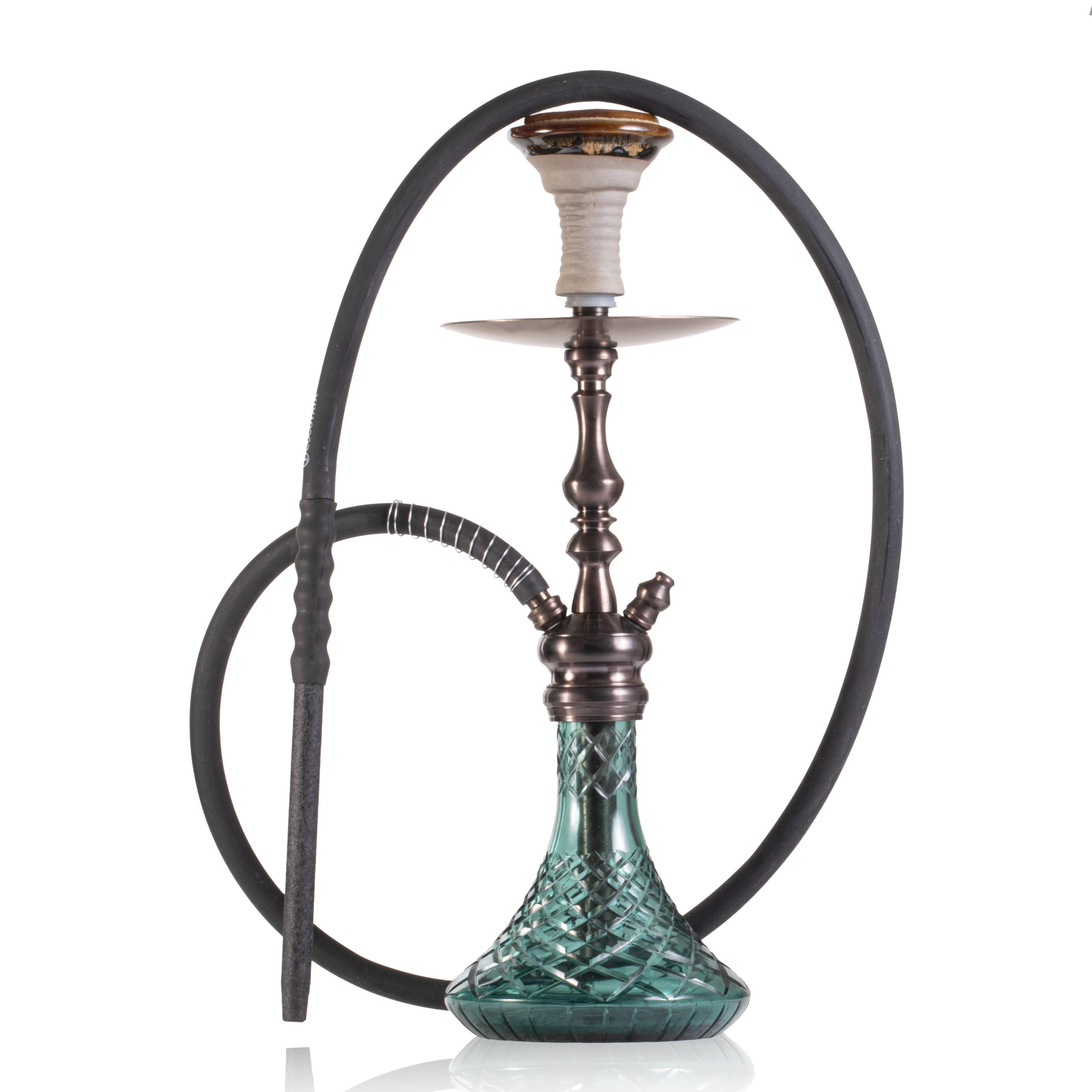 COCOYAYA Simba Hookah - Bronze Stem & Aqua Base