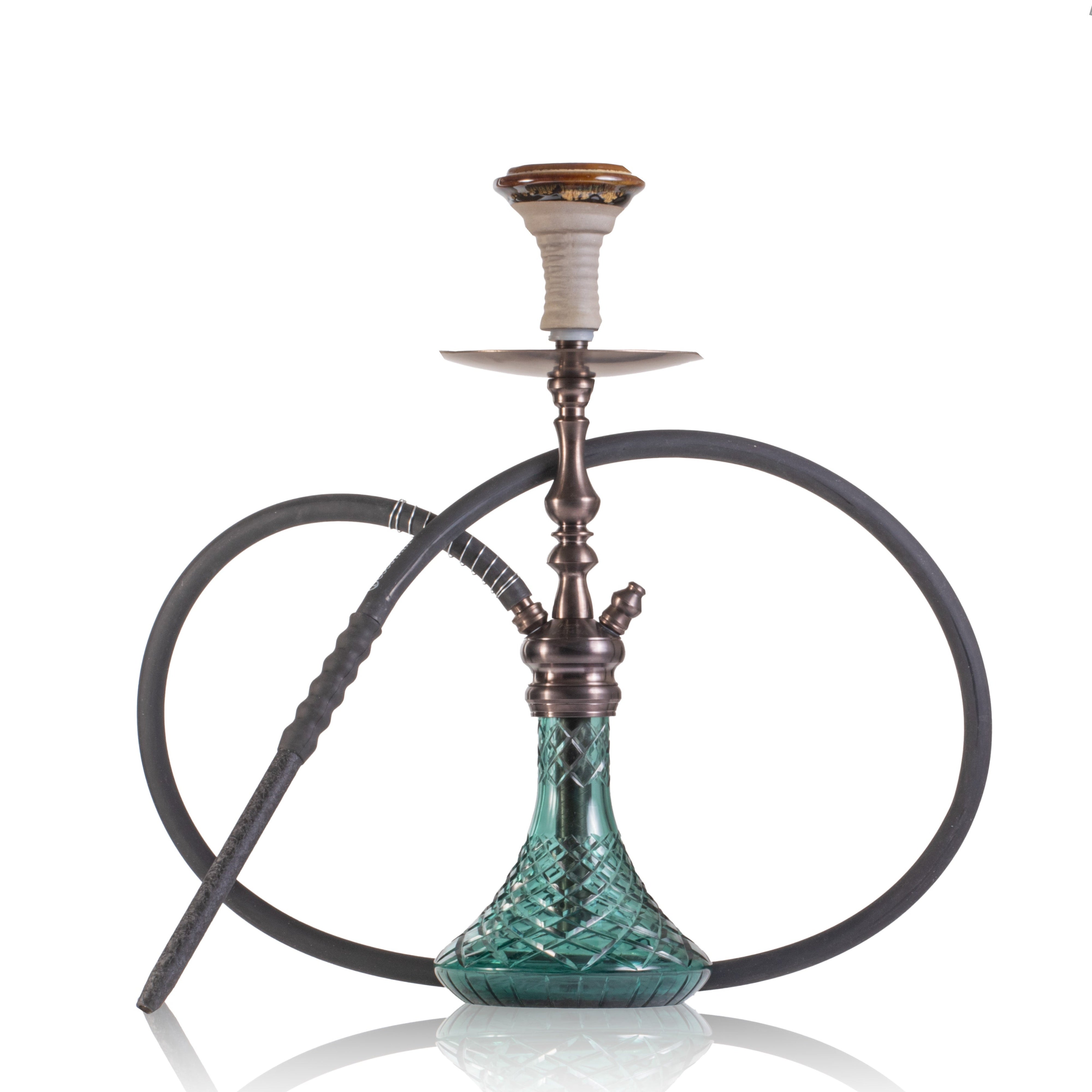COCOYAYA Simba Hookah - Bronze Stem & Aqua Base