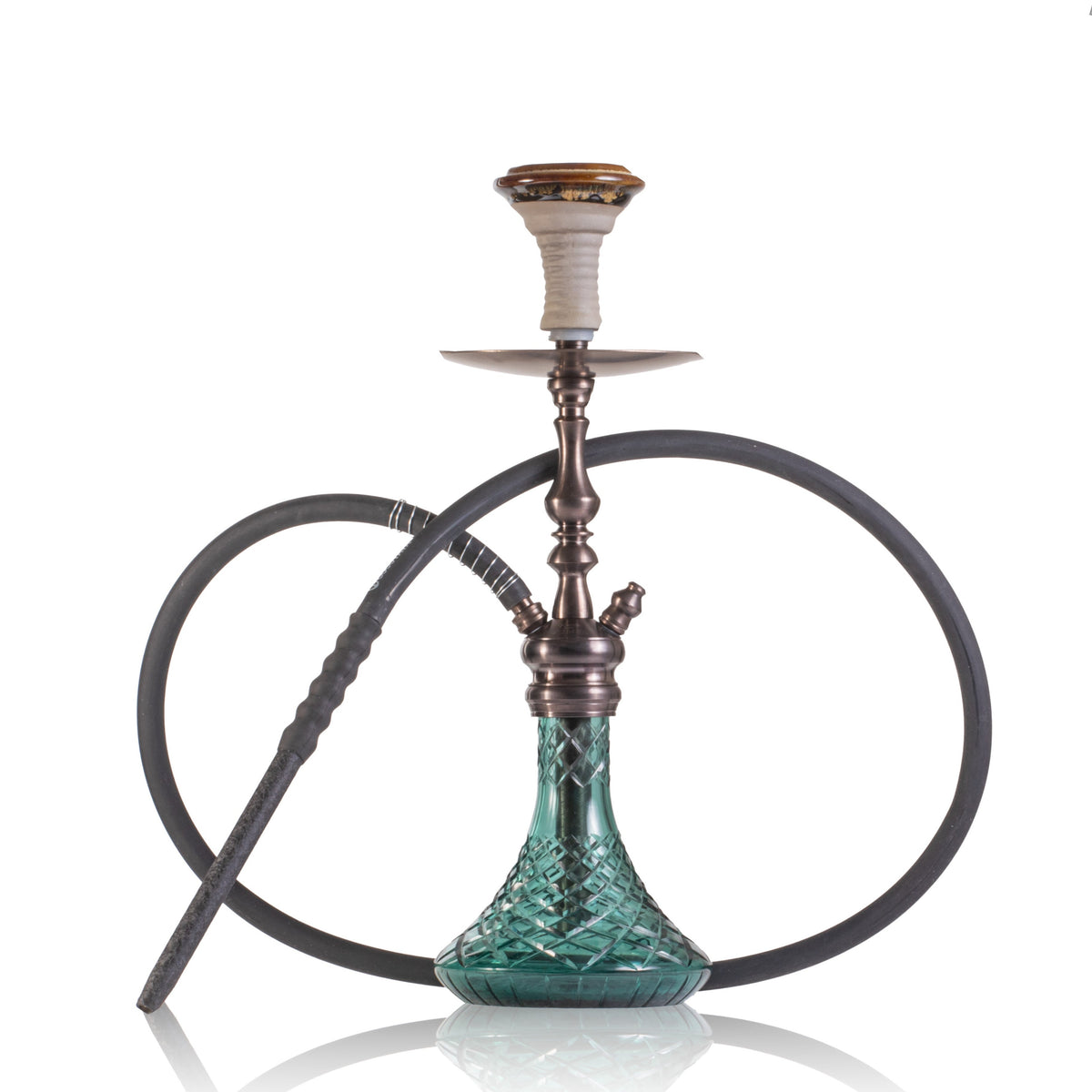 COCOYAYA Simba Hookah - Bronze Stem & Aqua Base