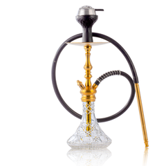 COCOYAYA Simba Hookah - Transparent Base & Golden Stem