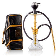 COCOYAYA Simba Hookah - Transparent Base & Golden Stem