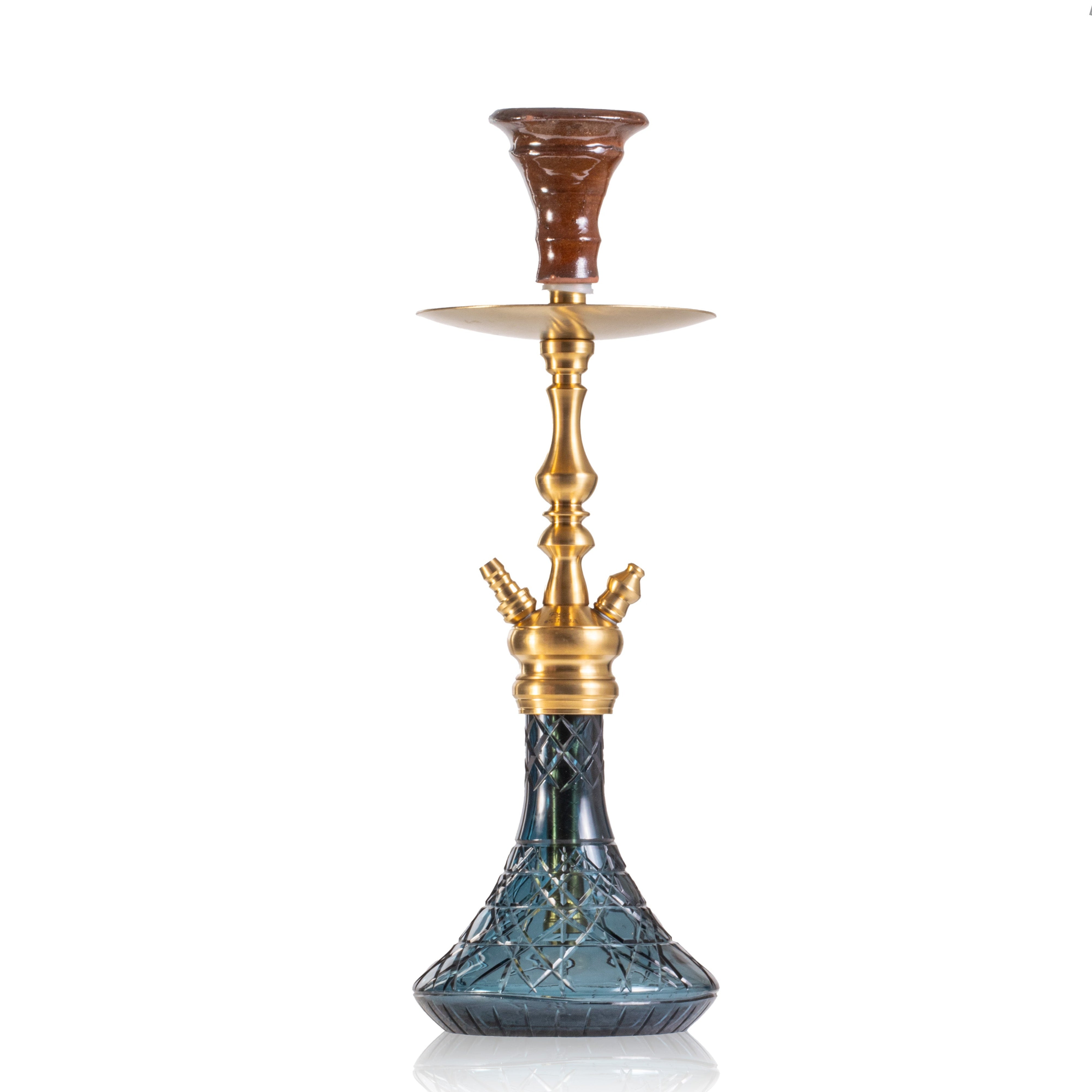 COCOYAYA Simba Hookah - Gold Stem & Navy Base