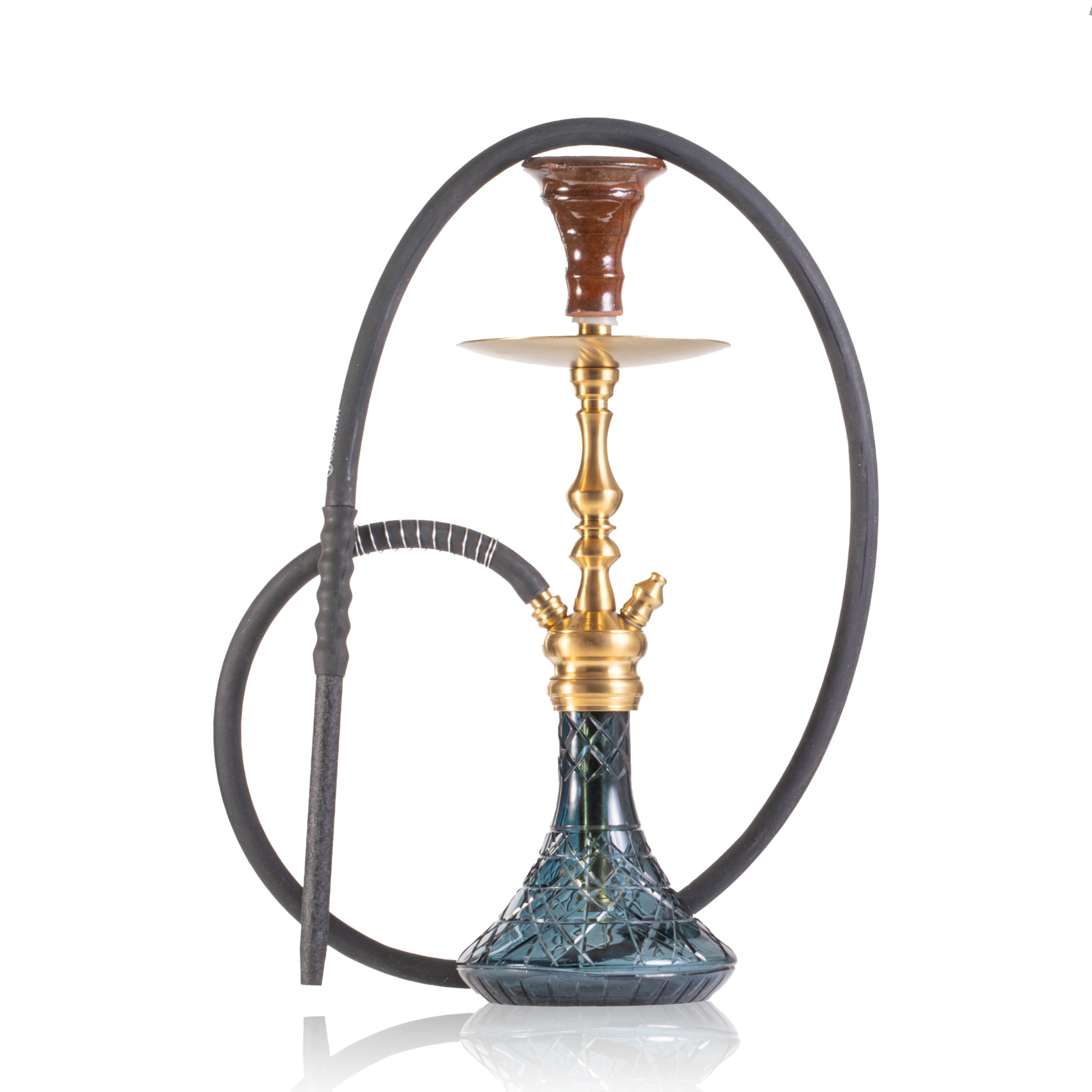 COCOYAYA Simba Hookah - Gold Stem & Navy Base
