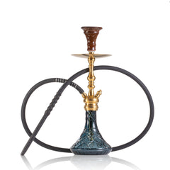 COCOYAYA Simba Hookah - Gold Stem & Navy Base