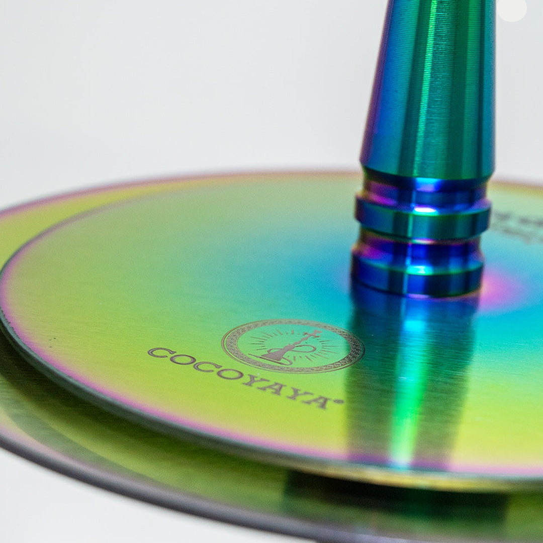 COCOYAYA Sydney Hookah - Rainbow Stem & Green Base