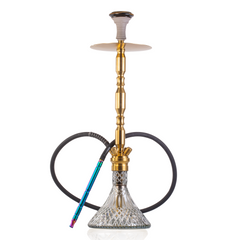 COCOYAYA King Series Hookah - Gold Stem (Transparent Base)