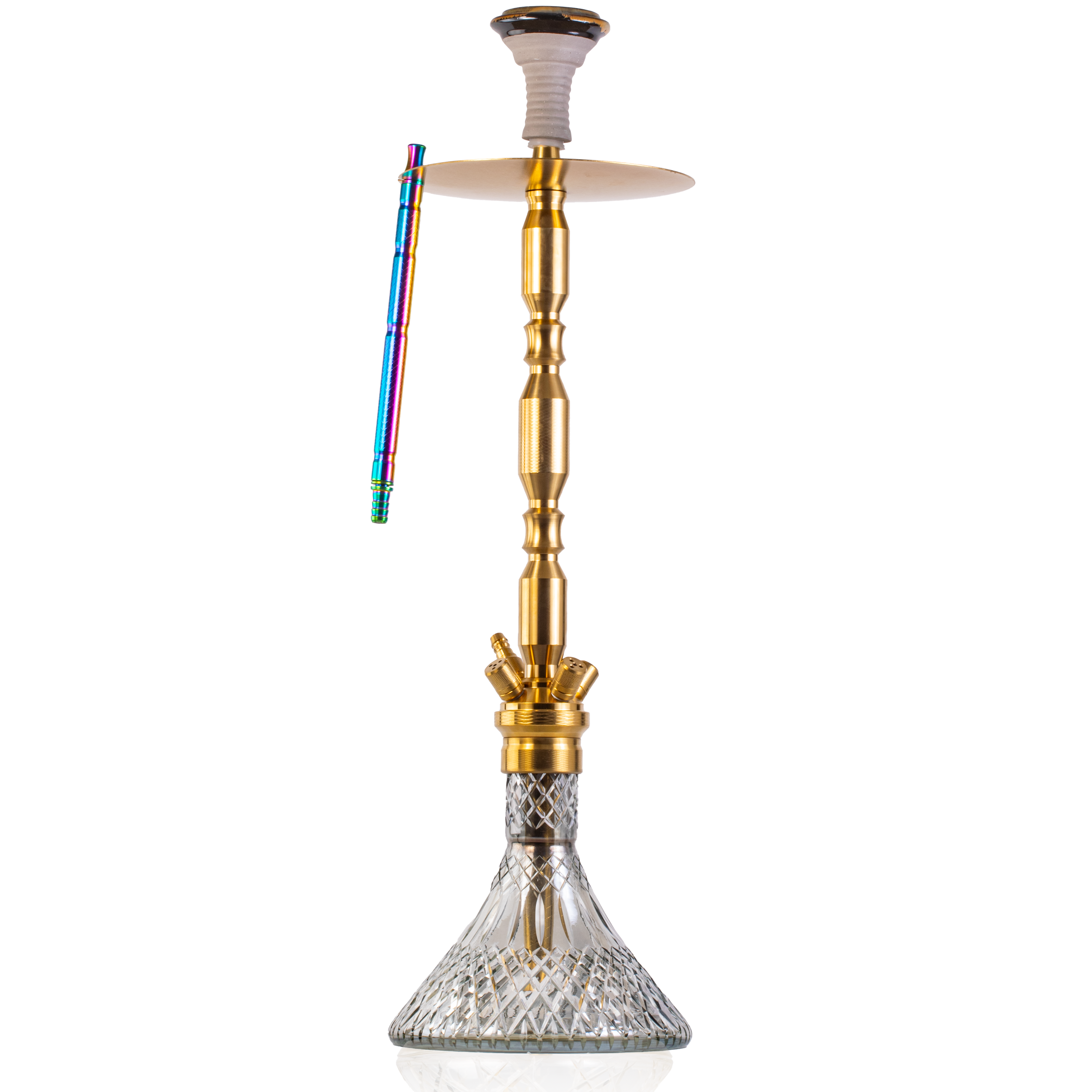 COCOYAYA King Series Hookah - Gold Stem (Transparent Base)