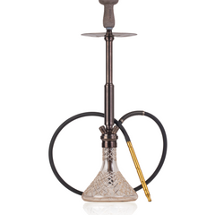 COCOYAYA King Series Spiral Hookah - Bronze Stem & Transparent Base