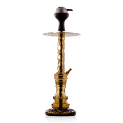COCOYAYA Valeria Mesh Hookah with Green Bag - Gold Stem & Grey Base
