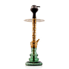COCOYAYA Valeria Plus Hookah with Camel Bag - Gold Stem & Sea Green Base