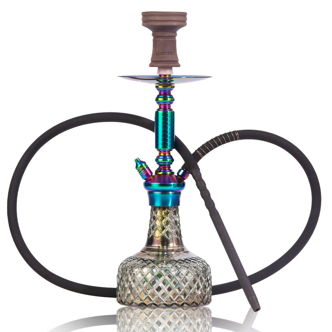 COCOYAYA Valencia Hookah - Rainbow & Cut Glass Base