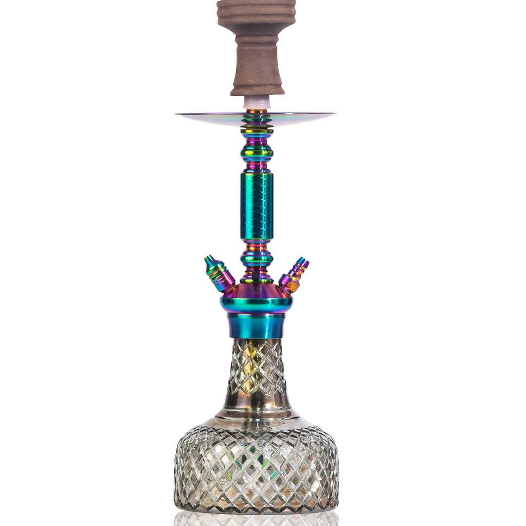 COCOYAYA Valencia Hookah - Rainbow & Cut Glass Base
