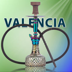 COCOYAYA Valencia Hookah - Rainbow & Cut Glass Base