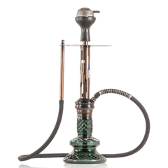COCOYAYA Valeria Zipper Hookah with Bag - Bronze Stem & Green Base