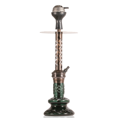 COCOYAYA Valeria Bone Hookah with Bag - Bronze Stem & Green Base