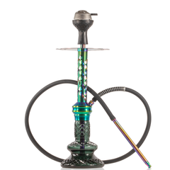 COCOYAYA Valeria Bone Hookah with Bag - Rainbow Stem & Green Base
