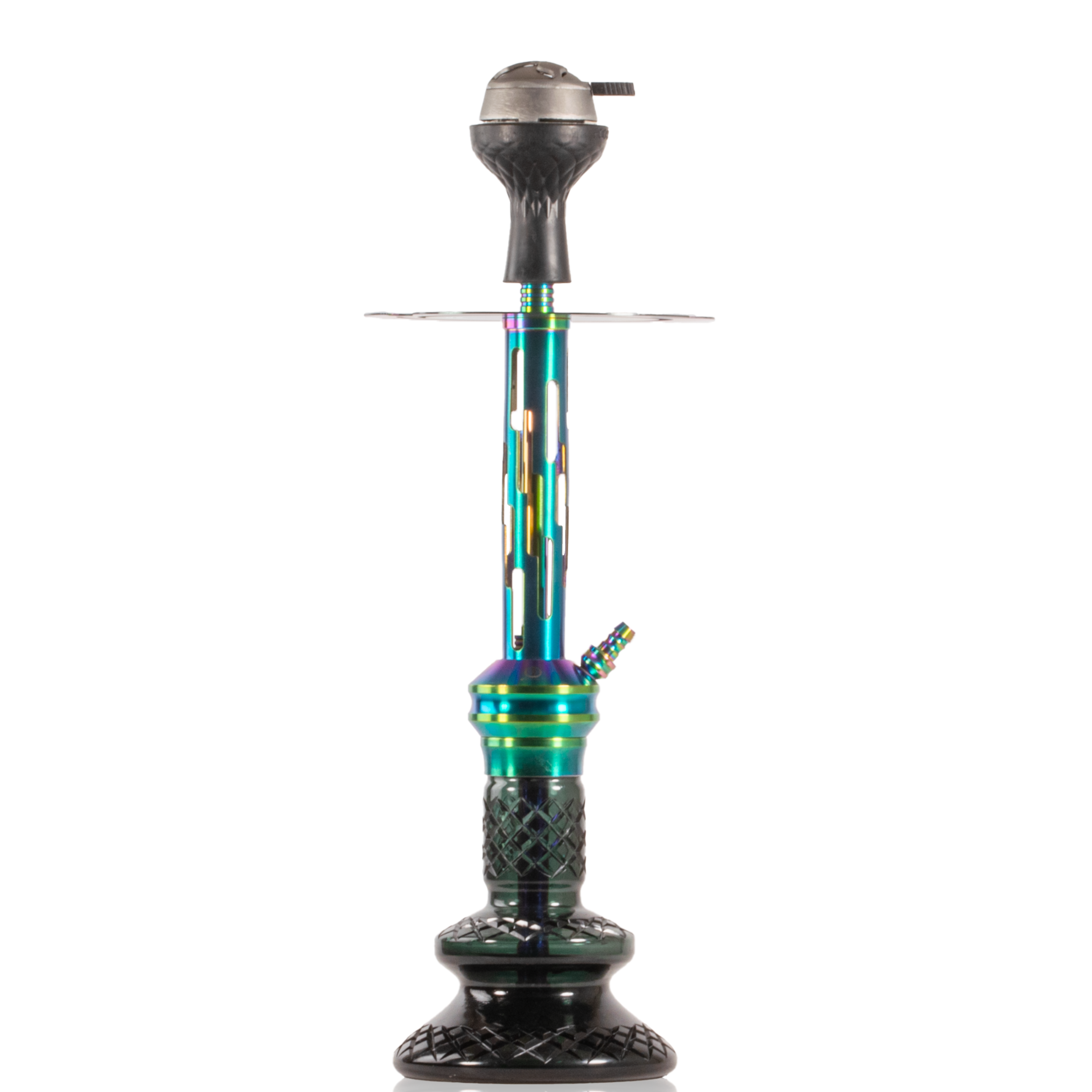 COCOYAYA Valeria Zipper Hookah with Bag - Rainbow Stem & Green Base