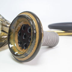 COCOYAYA Wood Pro Hookah - Red Stem (Grey Base)