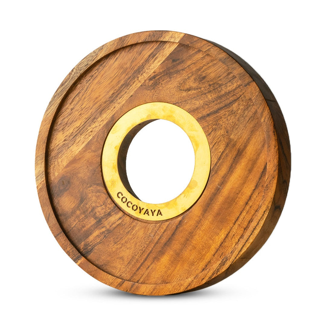 COCOYAYA Hookah Wooden Base Stand with LED Light - Small