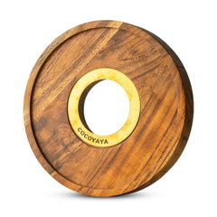 COCOYAYA Hookah Wooden Base Stand with LED Light - Small
