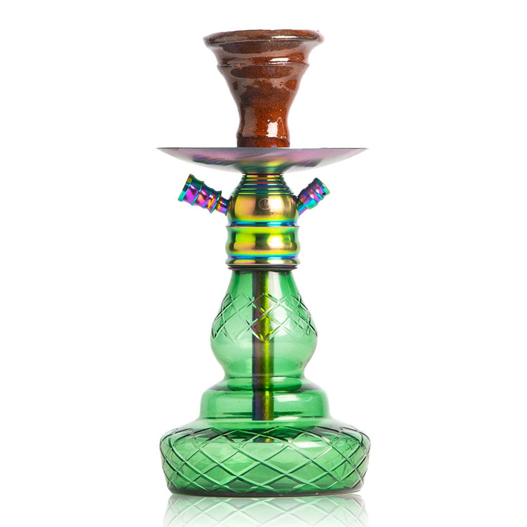 COCOYAYA X16 Hookah - Rainbow Stem & Green Base