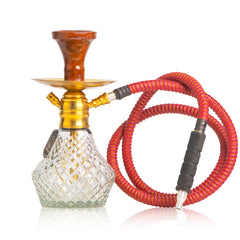 COCOYAYA X10 Hookah - Gold Stem & Transparent Base