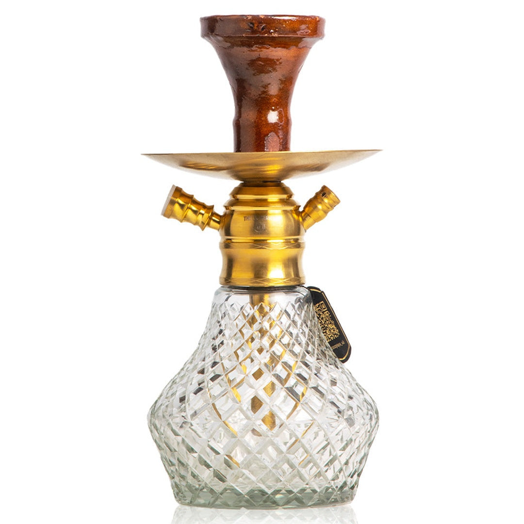 COCOYAYA X10 Hookah - Gold Stem & Transparent Base