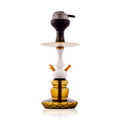 COCOYAYA XL1 Hookah with Black Bag - Gold Stem & Grey Base