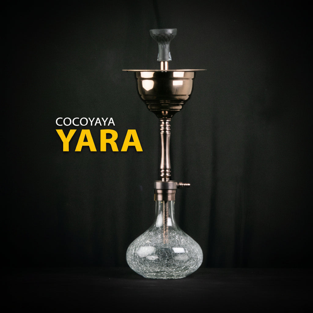 COCOYAYA Yara Hookah - Bronze Stem (Transparent Base)