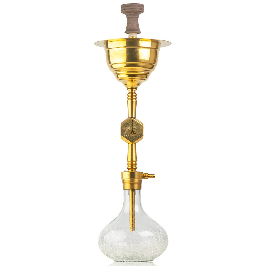 COCOYAYA Yara Hookah - Golden Stem (Transparent Base)