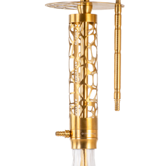 COCOYAYA Almavi Hookah (Ferro Series) - Gold Stem & Transparent Base