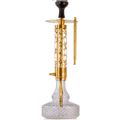 COCOYAYA Almavi Hookah (Ferro Series) - Gold Stem & Transparent Base