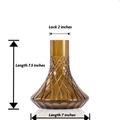 COCOYAYA Valeria Hookah Replacement Base Only - Brown