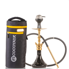 COCOYAYA Simba Hookah with Bag - Gold Stem & Black Base