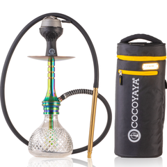 COCOYAYA VIP Bobby Hookah - Rainbow Stem & Transparent CGB Base