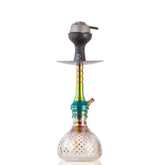 COCOYAYA VIP Bobby Hookah - Rainbow Stem & Grey CGB Base